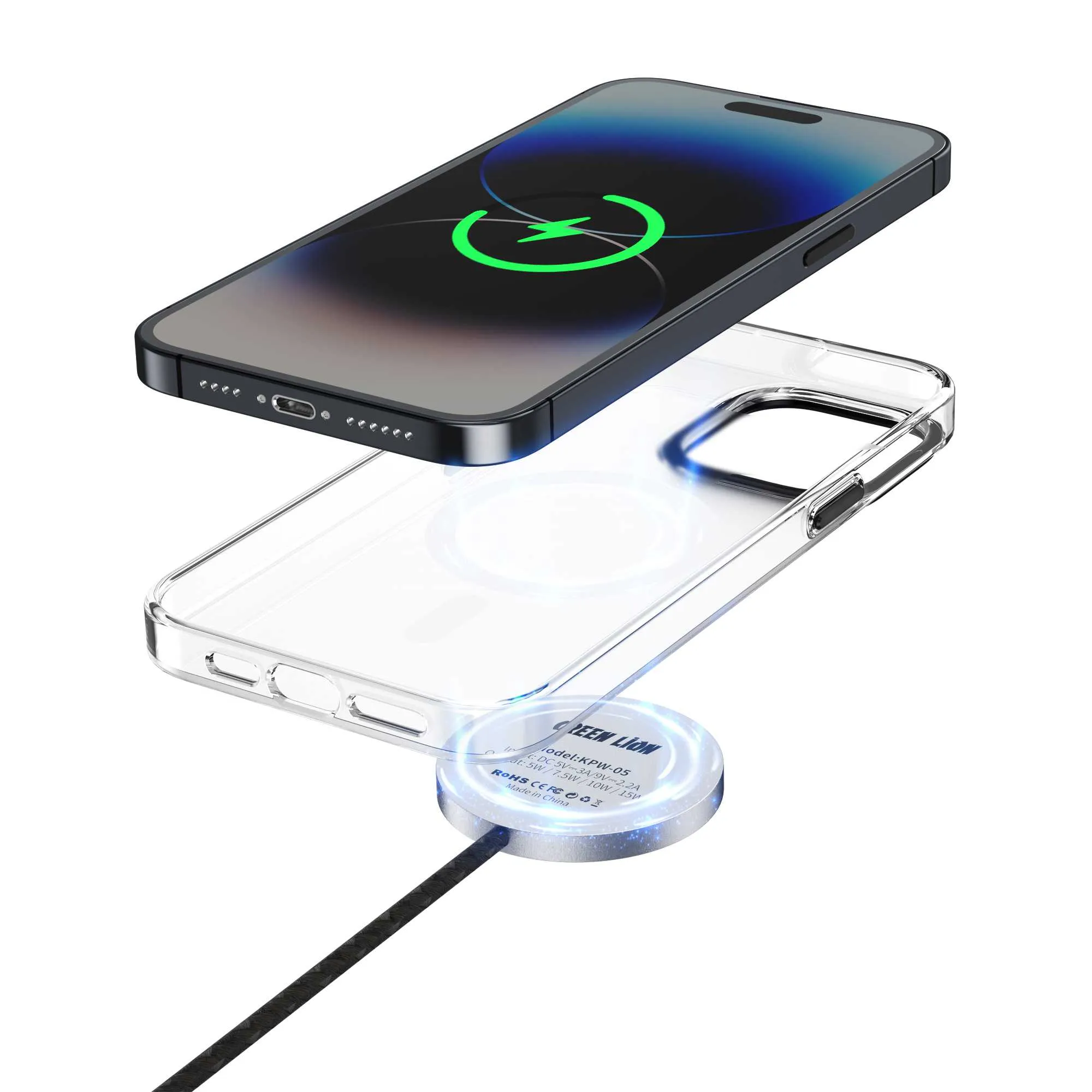 کاور گوشی گرین لاین مدل Matte Magsafe مناسب برای iphone 15 proMax