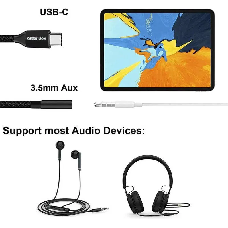 مبدل USB-C به جک 3.5 میلی‌متری گرین لاین مدل Jack-C