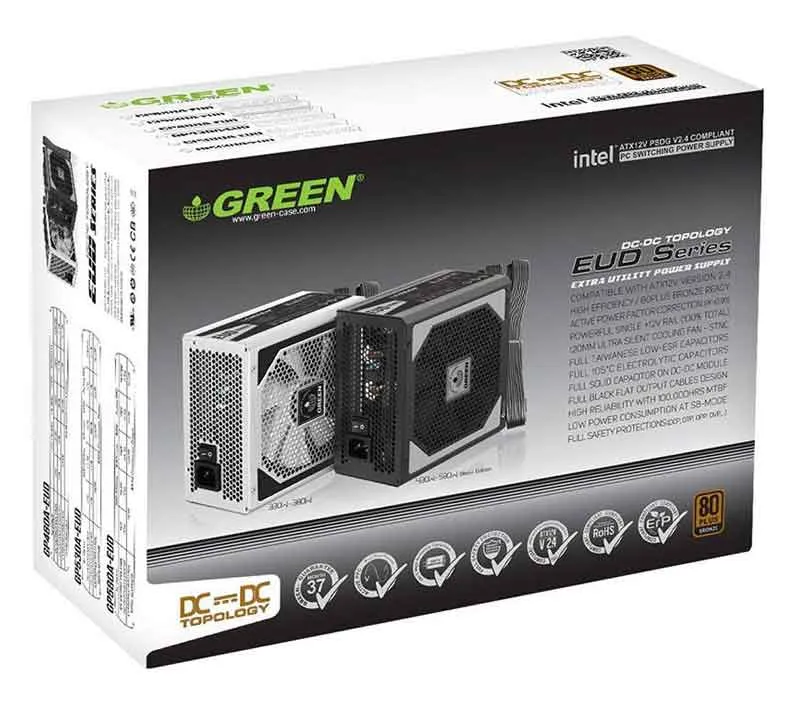 منبع تغذیه کامپیوتر گرین مدل GP480A-EUD