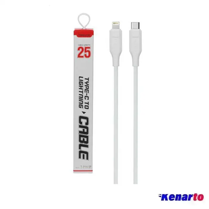 کابل تبدیل Type-C به لایتنینگ ترانیو مدل T-P18IP طول 25 سانتی متر