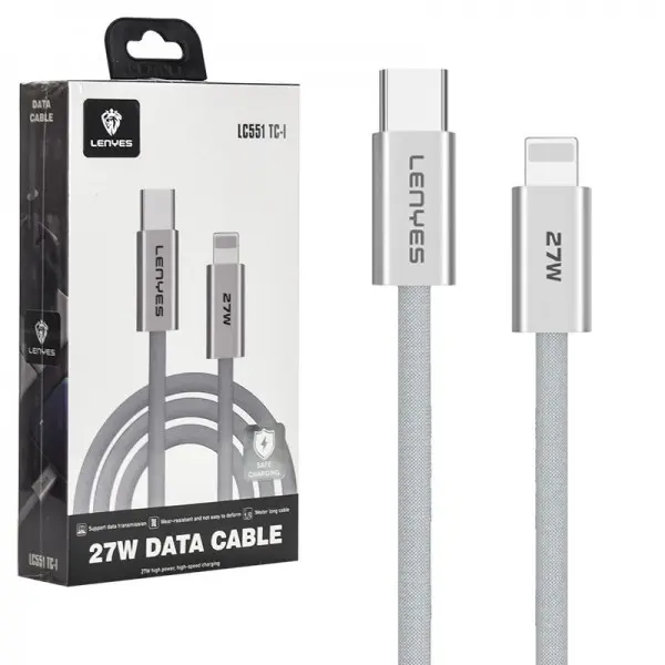 کابل تبدیل Type-C به لایتنینگ لنیس مدل LC551 طول 1 متر