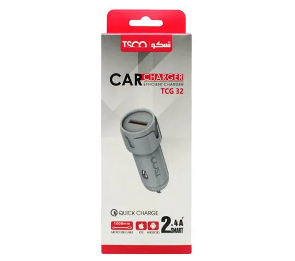 شارژر فندکی تسکو مدل TCG 32 به همراه کابل microUSB