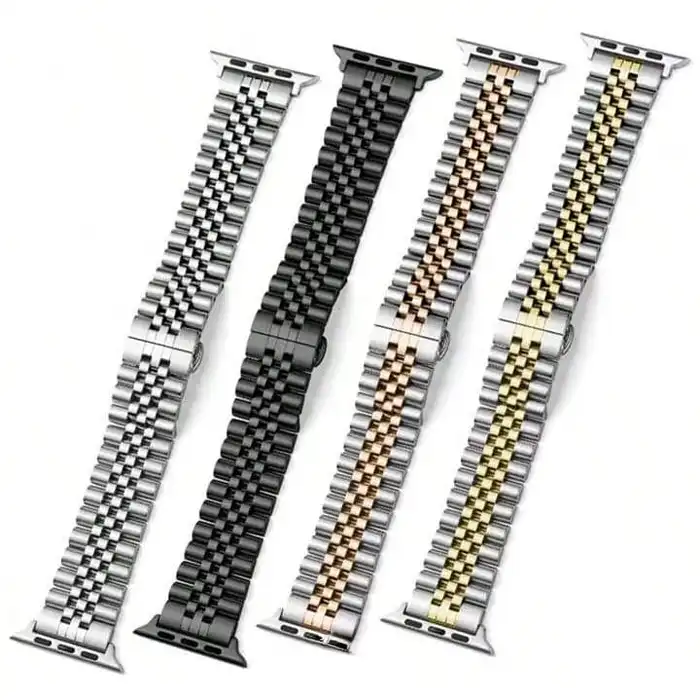 بند ساعت هوشمند مدل Five steel belts مناسب برای اپل واچ 42/44/45/49 میلی  متری