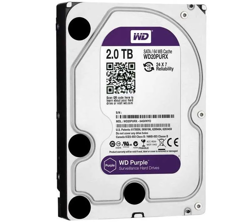 هارددیسک اینترنال وسترن دیجیتال مدل Purple ظرفیت 2 ترابایت