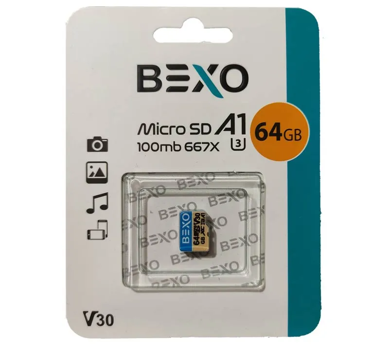 کارت حافظه MicroSDHC بکسو UHS-I U3 A1 سرعت 100MBps ظرفیت 64 گیگابایت