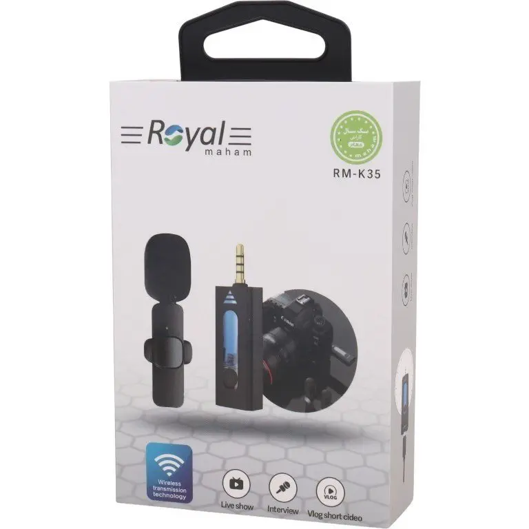 میکروفن یقه ای بی سیم رویال مدل RM-K35 3.5mm
