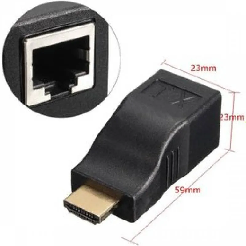 توسعه دهنده HDMI 4k با RG45 تا طول 30 متر