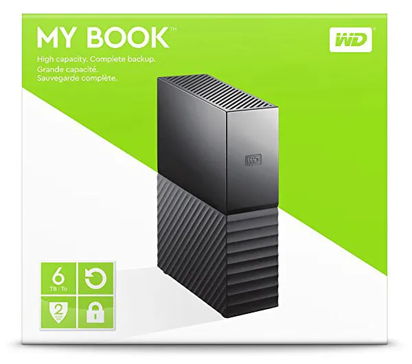 هارددیسک اکسترنال وسترن دیجیتال مدل My Book Desktop ظرفیت 6 ترابایت