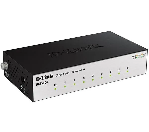 سوییچ 8 پورت گیگابیت و دسکتاپ دی-لینک مدل DGS-108