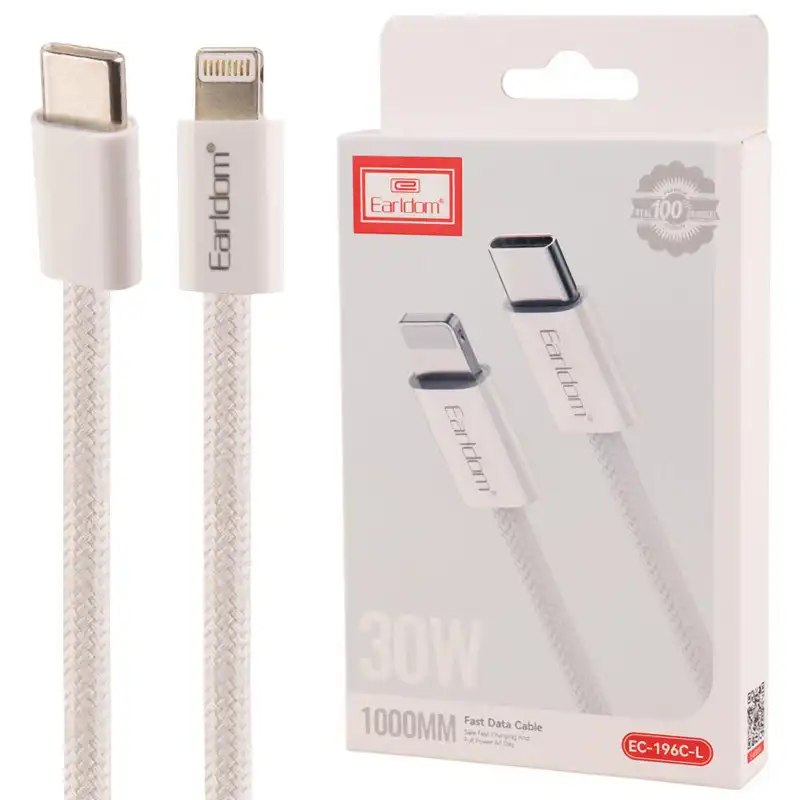 کابل تبدیل Type-C به Lightining ارلدام مدل EC-196C-L طول 1 متر