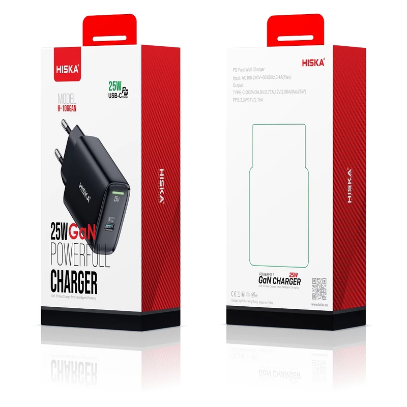 شارژر دیواری هیسکا مدل H-106GAN 25W PD