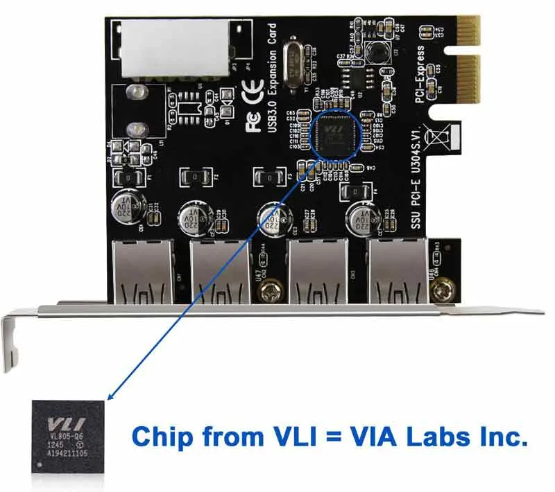 کارت PCI Express USB 3.0 چهار پورت
