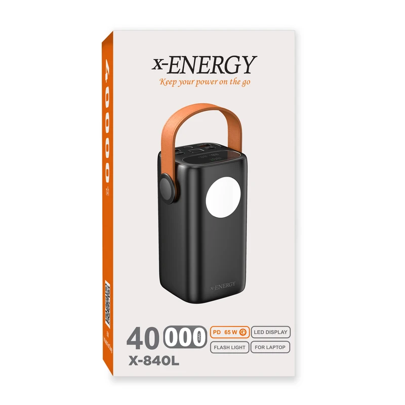 شارژر همراه ایکس انرژی مدل X-840L 65W Q3 PD ظرفیت 40000 میلی‌آمپر ساعت
