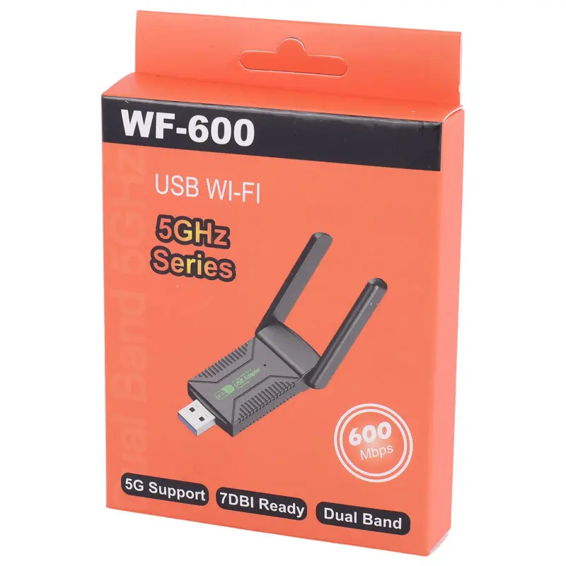 كارت شبكه بي سيم آنتن دار مدل WF-600 600Mbps