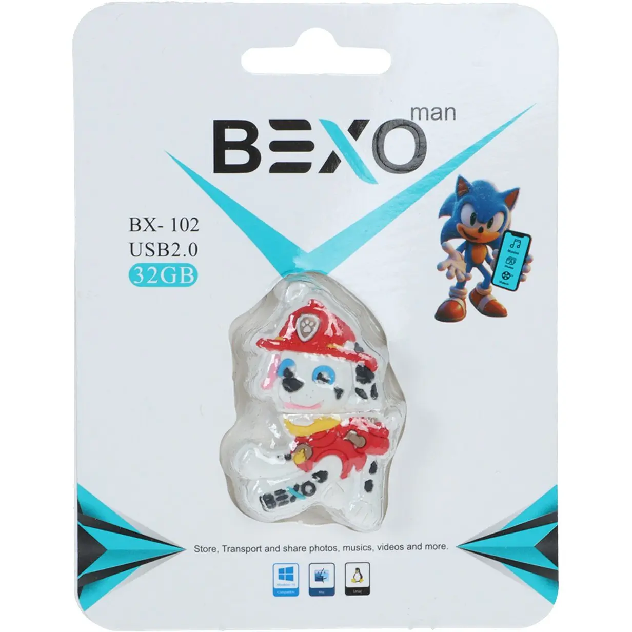 فلش مموری بکسو مدل BX-102 USB2.0 ظرفیت 32 گیگابایت