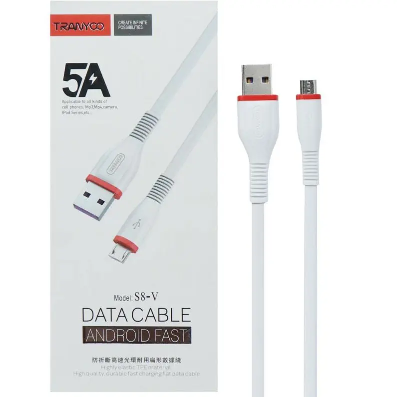 کابل تبدیل USB به Micro USB ترانیو مدل S8-V طول 1 متر