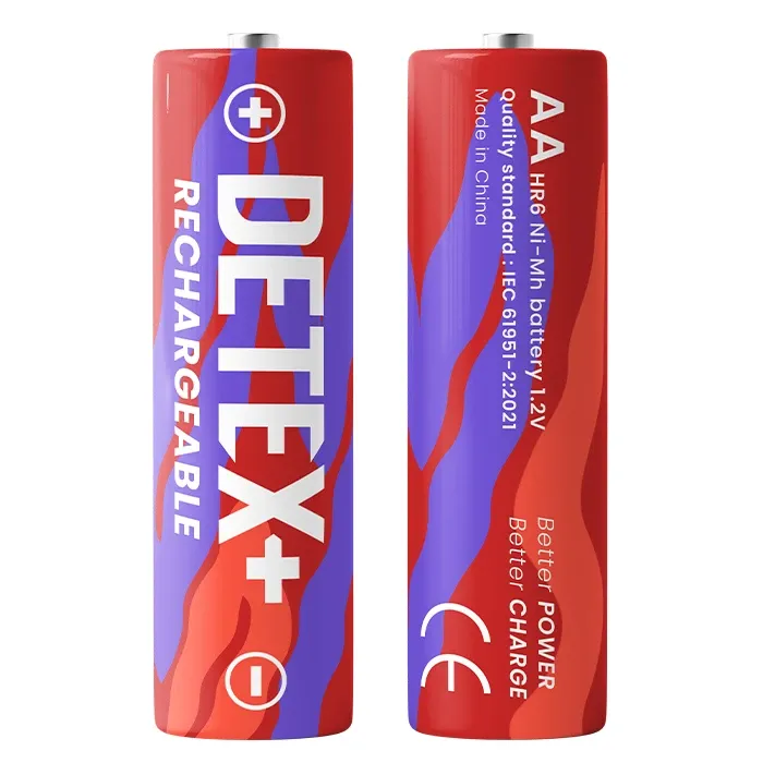 باتری قلمی قابل شارژ دیتکس پلاس ظرفیت 2000mAh مدل AA HR6 بسته 2 عددی