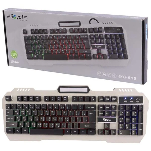 کیبورد مخصوص بازی رویال مدل RKG-615 RGB