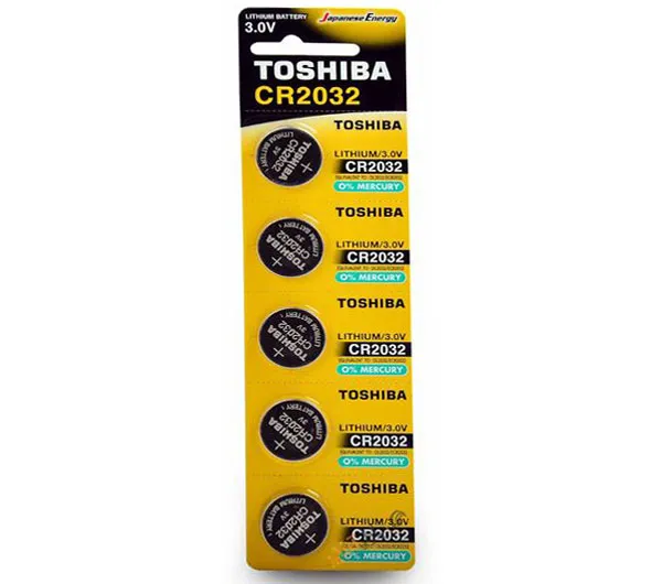 باتری سکه ای توشیبا مدل CR2032 بسته 5 عددی باتری سکه ای توشیبا مدل CR2032 بسته 5 عددی