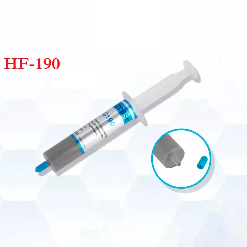 خمیر سیلیکون سرنگی نقره ای مدل HF-190 20g