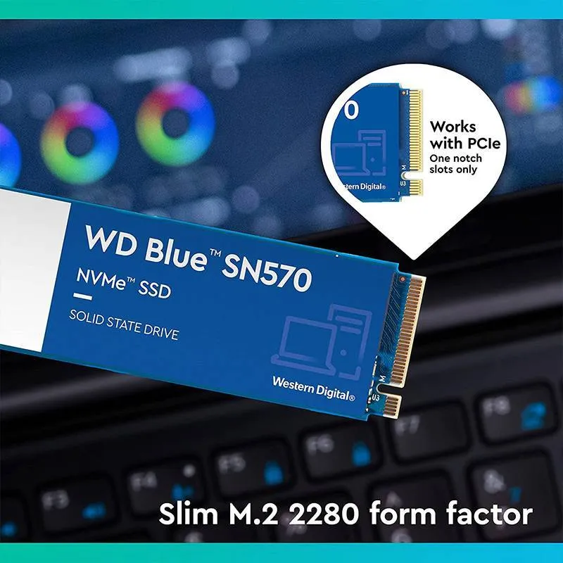 اس اس دی اینترنال وسترن دیجیتال مدل SN570 M.2 NVMe ظرفیت 500 گیگابایت