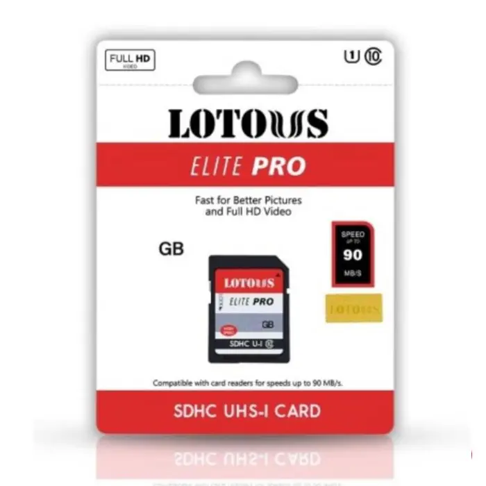 کارت حافظه SDXC لوتوس مدل Elite PRO UHS-I کلاس 10 استاندارد UHS-I U1 سرعت 90MBs ظرفیت 32 گیگابایت