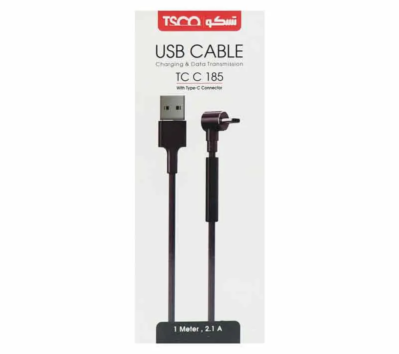 کابل تبدیل USB به USB-C تسکو مدل TCC185 طول 1 متر