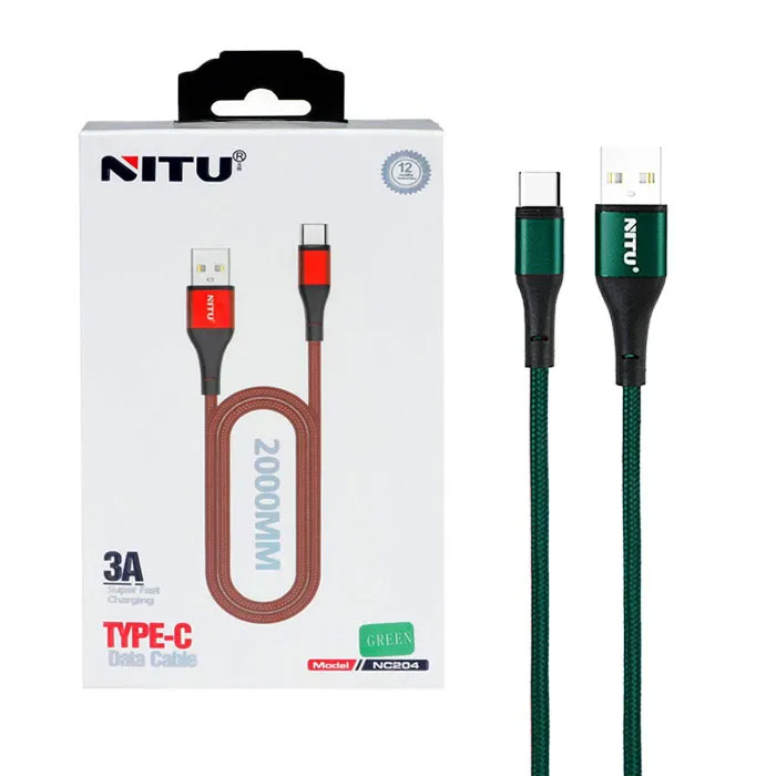 کابل تبدیل USB به Type-C نیتو مدل NC204 طول 2 متر
