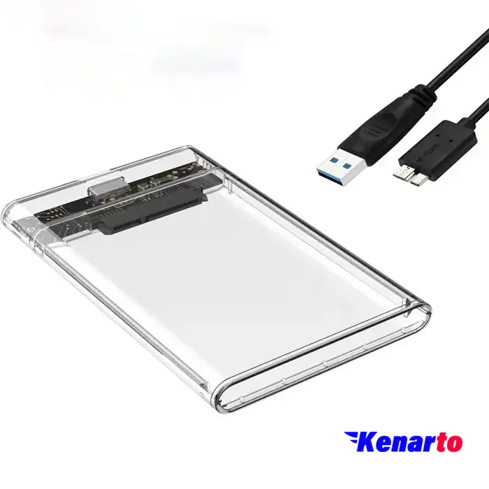 باکس هارد اکسترنال 2.5 اینچ USB 3.0 مدل شفاف