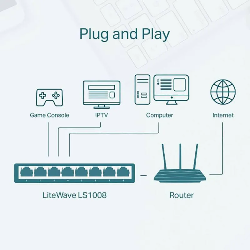 سوییچ 8 پورت تی پی-لینک مدل LS1008