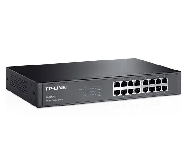 سوییچ 16 پورت گیگابیتی و رکمونت تی پی-لینک مدل TL-SG1016D