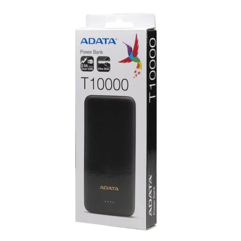 شارژر همراه ای دیتا مدل T10000 ظرفیت 10000 میلی آمپر ساعت