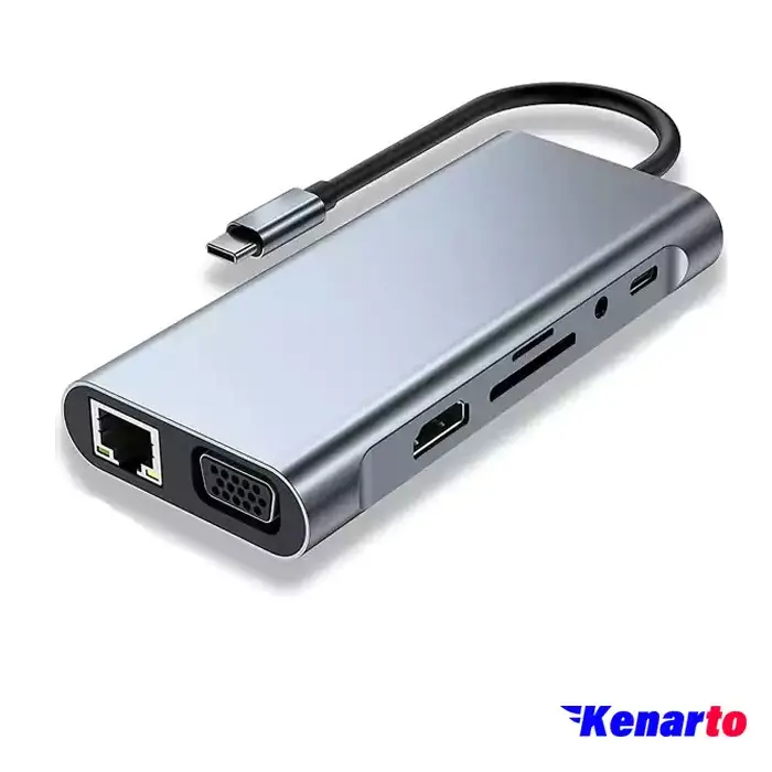 هاب USB-C یازده پورت کی نت مدل MFCMS1011 S10