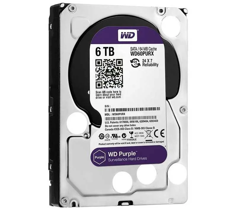 هارددیسک اینترنال وسترن دیجیتال مدل Purple ظرفیت 6 ترابایت