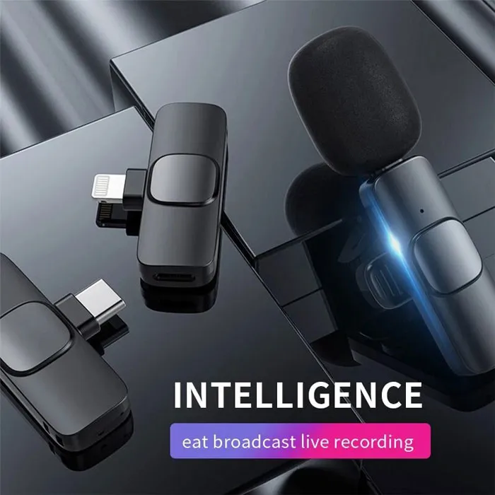 میکروفن یقه ای بی سیم مدل K9 Dual Type-C با تبدیل Lightning