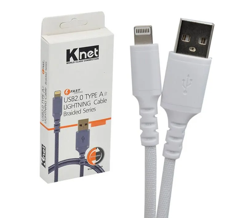کابل تبدیل USB به Lightining کی نت مدل K-CUL02012 طول 1.2 متر