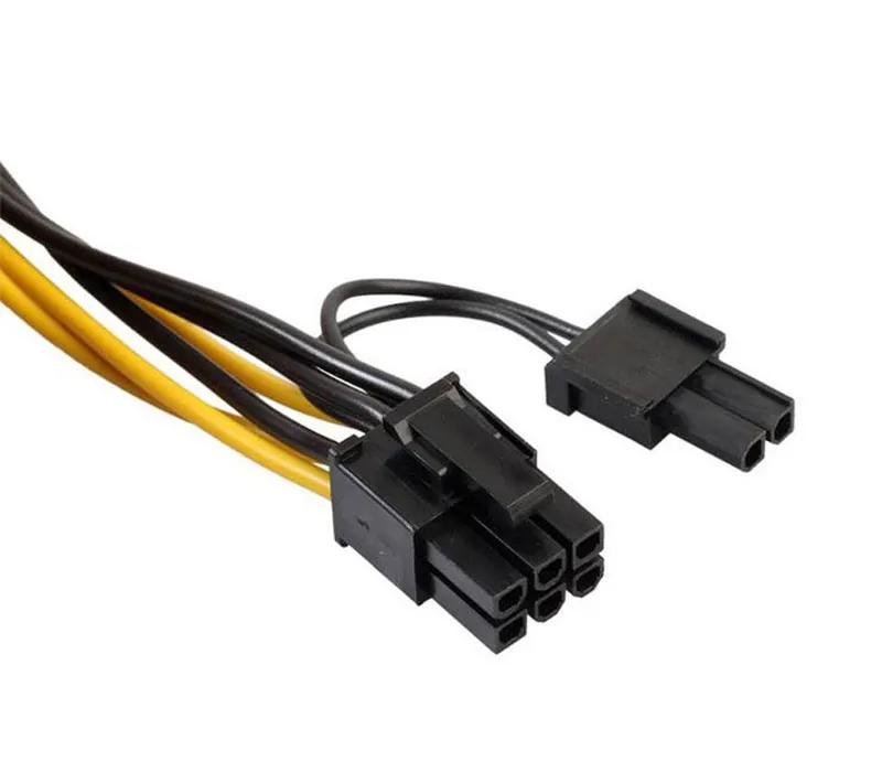 کابل تبدیل برق 6 پین ATX به 2 عدد 8 پین نری