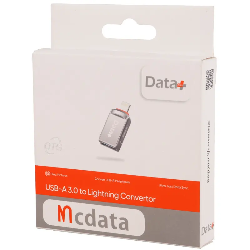 تبدیل USB3.0 به Lightining دیتا پلاس مدل MCDATA
