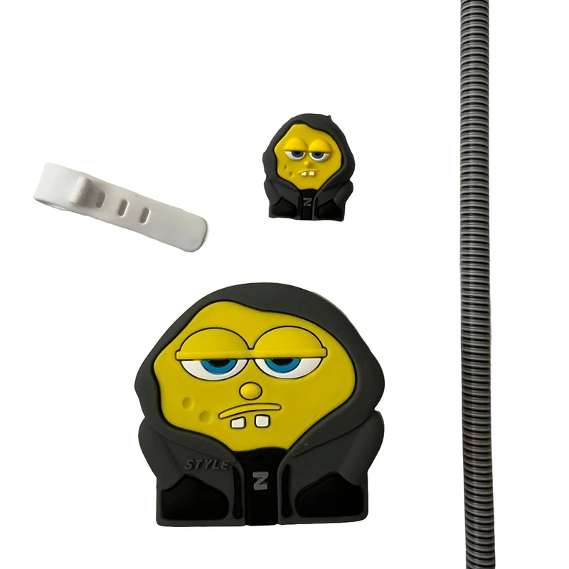 پک محافظ شارژر سیلیکونی 20W طرح باب اسفنجی پک محافظ شارژر سیلیکونی 20W طرح باب اسفنجی
