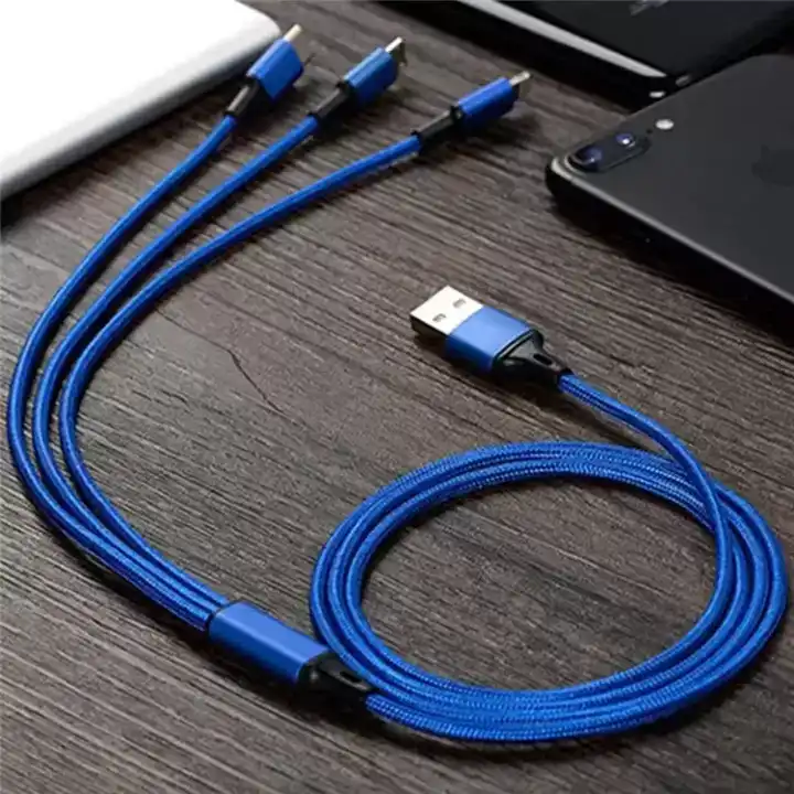 کابل تبدیل USB به MicroUSB / Type-C / Lightining انکر مدل AK-101 طول 1 متر