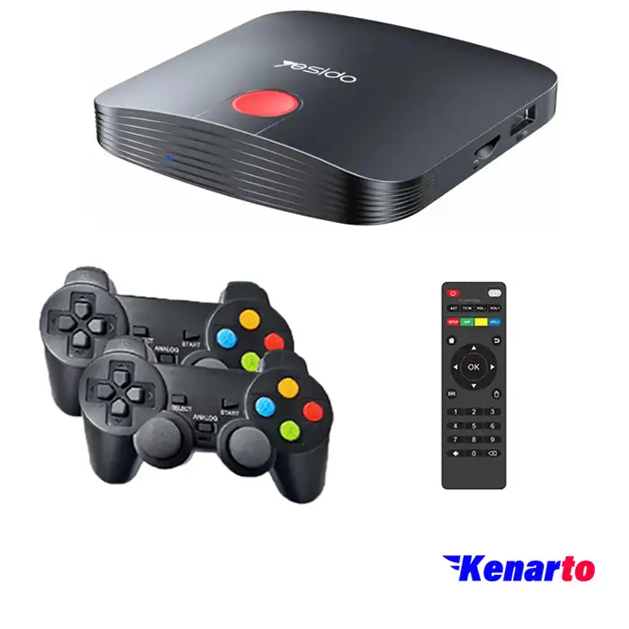 اندروید باکس و گیم باکس یسیدو مدل TV12 به همراه دسته بازی دونفره