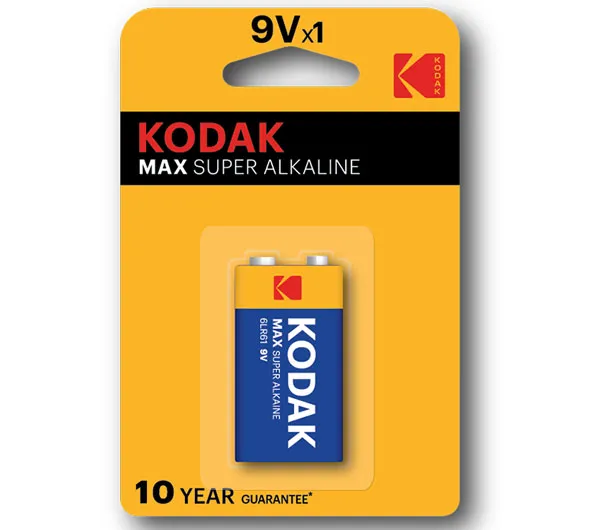 باتری کتابی آلکالاین کداک Max مدل 9V