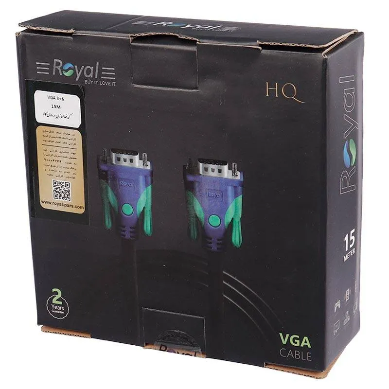 کابل VGA 3+6 رویال طول 15 متری