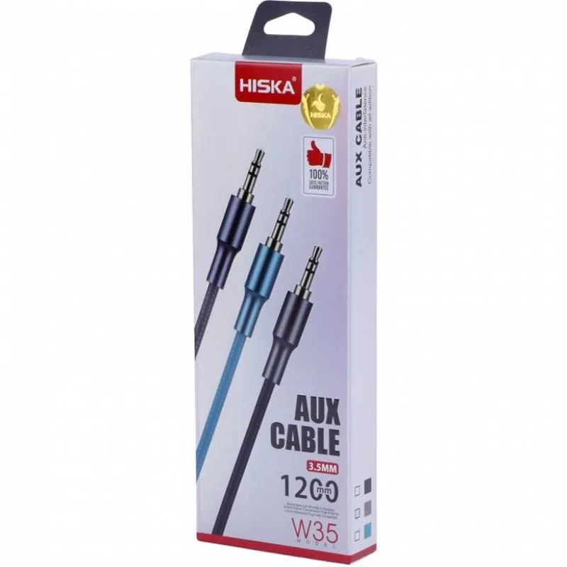 کابل AUX هیسکا مدل W35 طول 1.2 متر