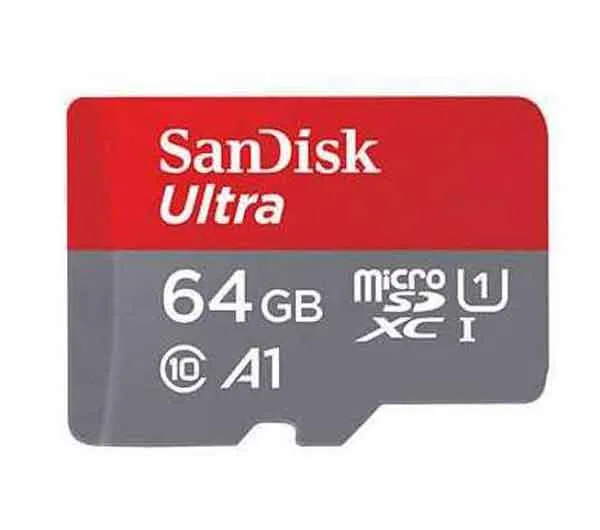 کارت حافظه microSDXC سن دیسک مدل Ultra A1 کلاس 10 استاندارد UHS-I سرعت 100MBps ظرفیت 64 گیگابایت