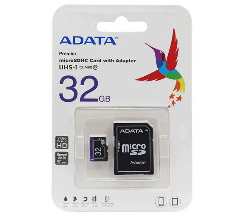 کارت حافظه‌ microSDHC ای دیتا مدل Premier کلاس 10 استاندارد UHS-I U1 سرعت 80MBps ظرفیت 32 گیگابایت