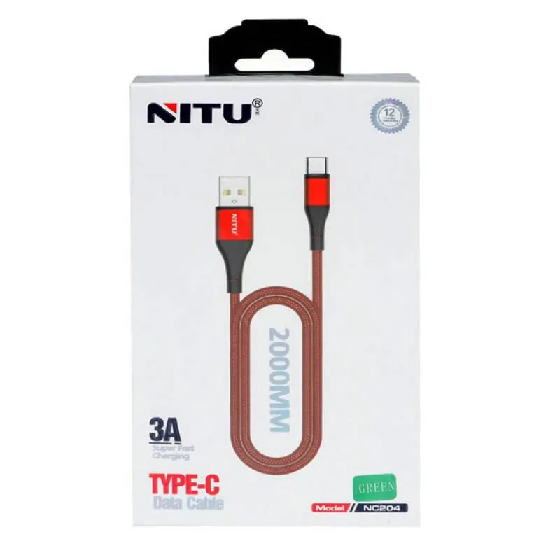 کابل تبدیل USB به Type-C نیتو مدل NC204 طول 2 متر
