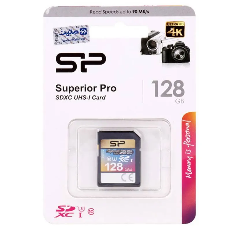 کارت حافظه SDHC سیلیکون پاور مدل Superior Pro کلاس 10 استاندارد UHS-I U3 سرعت 90MBps ظرفیت 128 گیگابایت کارت حافظه SDHC سیلیکون پاور مدل Superior Pro کلاس 10 استاندارد UHS-I U3 سرعت 90MBps ظرفیت 128 گیگابایت