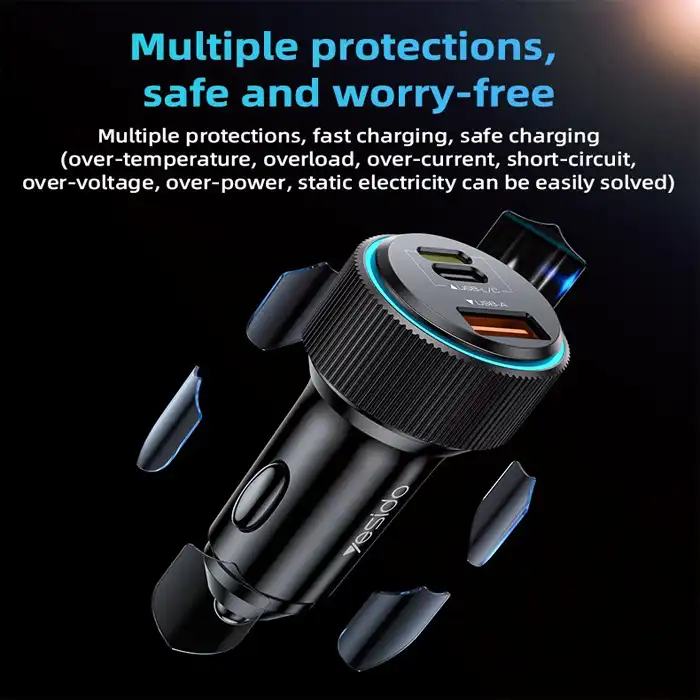 شارژر فندکی یسیدو مدل Y60 PD 38W