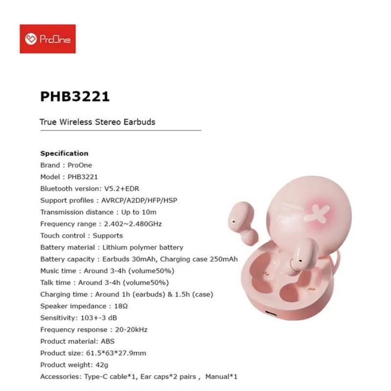 هندزفری بلوتوثی پرووان مدل PHB3221
